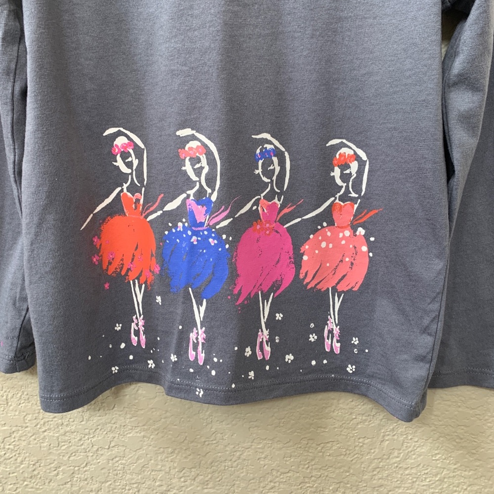 Gymboree Ballerina Colorful Grey Long Sleeve Tee - Picture 4 of 5